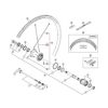 Shimano (WH7801C) Rear Right Spoke w/ Washer for Carbon